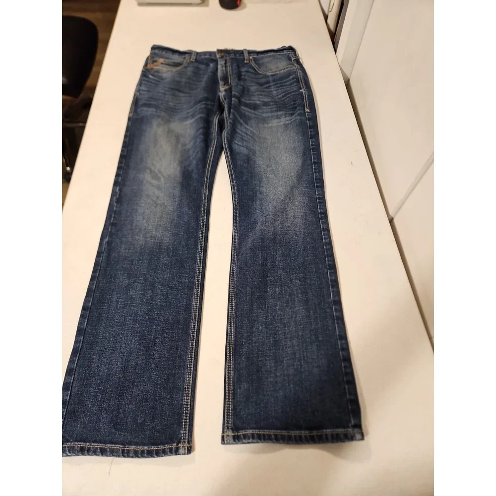 Ariat M5 Jeans Mens 36x34  Denali Straight Fit Straight Leg Thick Stitch(1792